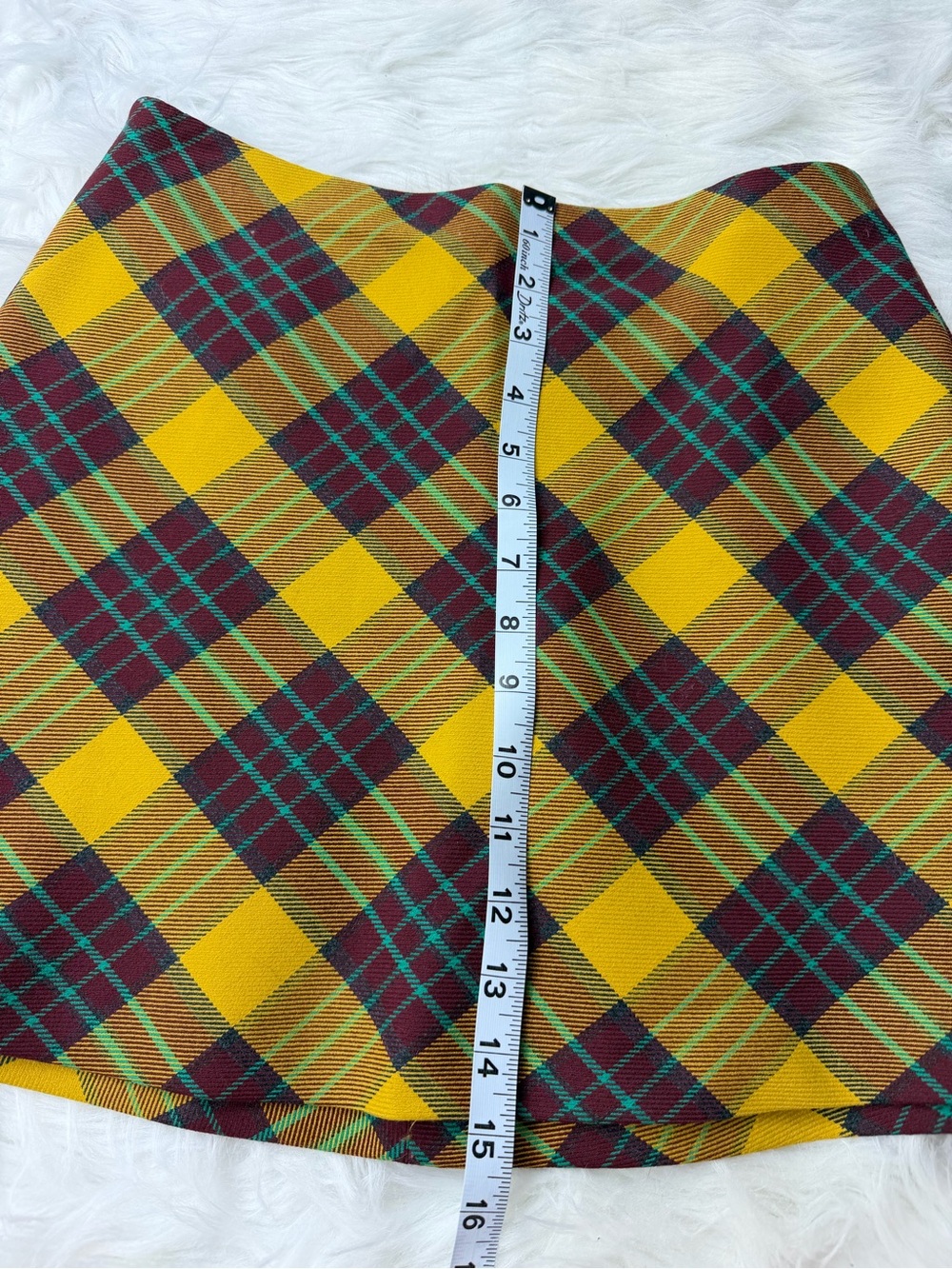 Zara yellow plaid skirt - Picture 5 of 7